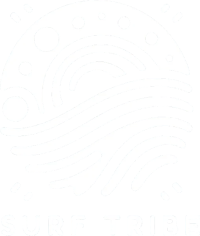 Logotipo de la tribu blanca del surf